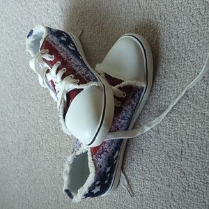 Woman's American flag sneakers Size 8-8.5
